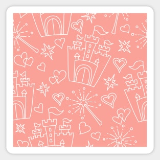 pattern of little princess doodles Sticker